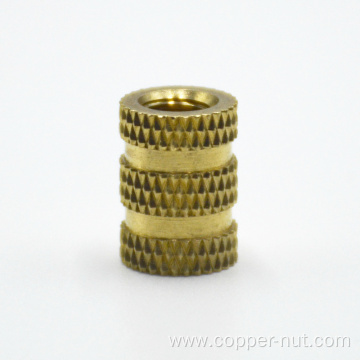 m2 straight knurled brass insert